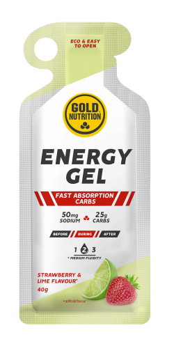 GoldNutrition Energy Gel - Strawberry & Lime - 16 x 40 gram